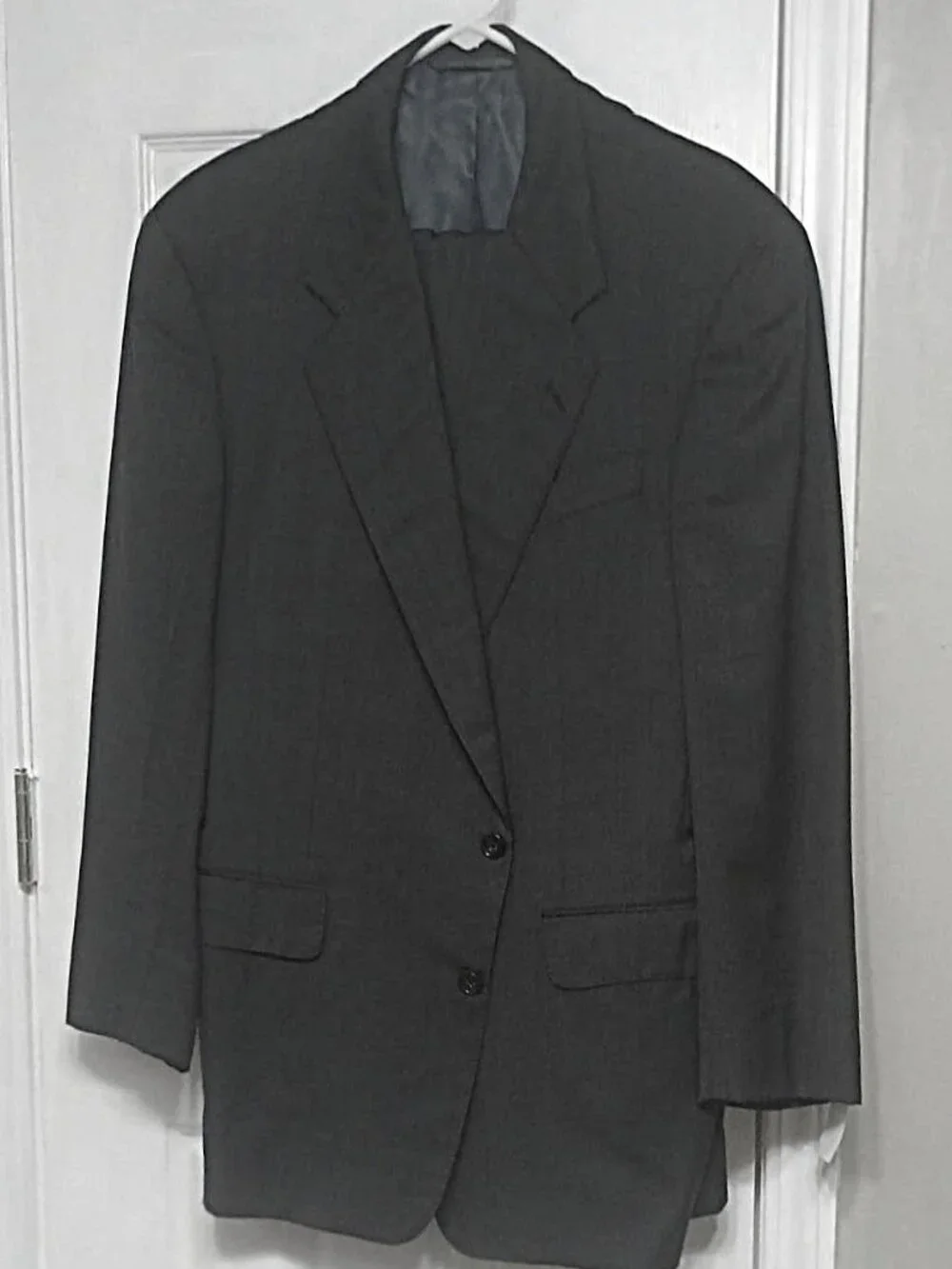 Hickey Freeman 1155 Collection Men Gray 2 Piece Suit 42L